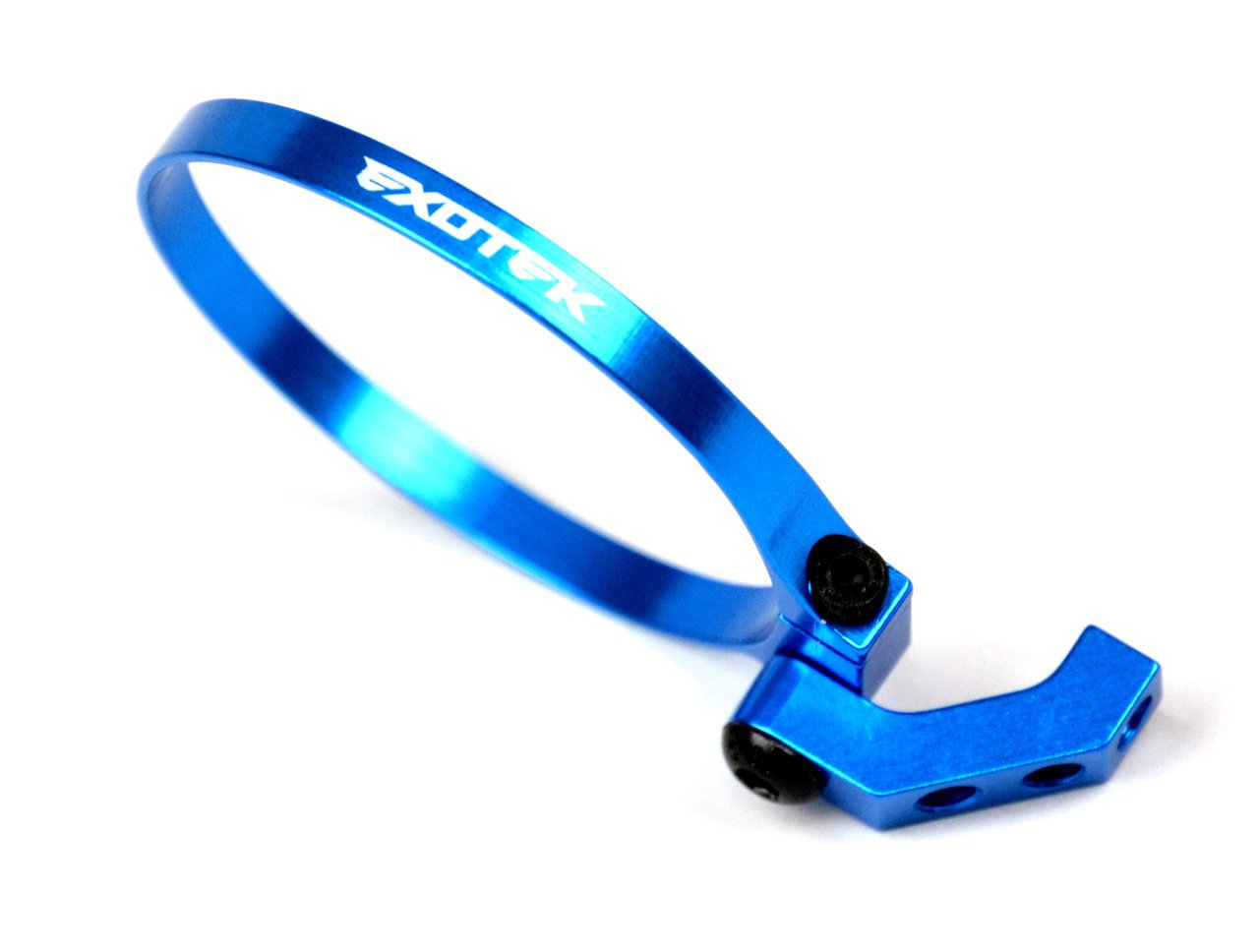 Exotek 1718BLU Exo Fan Mount-Clamp On Set, Angled for 1/10 Buggies, Trucks, & Sedans (Blue)