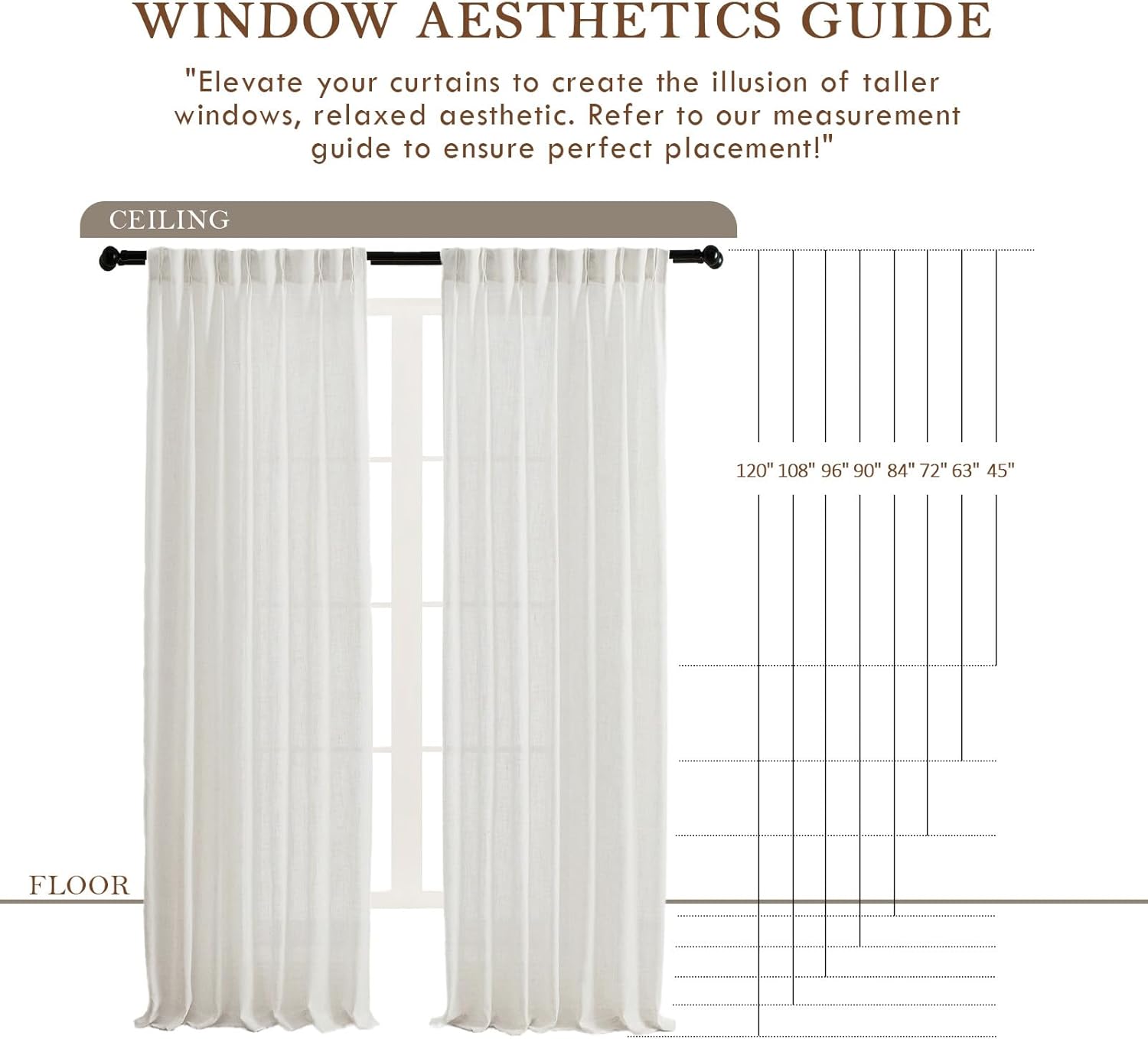 OVZME Pinch Pleated White Linen Curtains 84 Inches Long 2 Panels for Bedroom, Light Filtering Thick Linen Textured Fabric, Farmhouse Back Tab Drapes for Living Room, 2x40Wx84L Inches