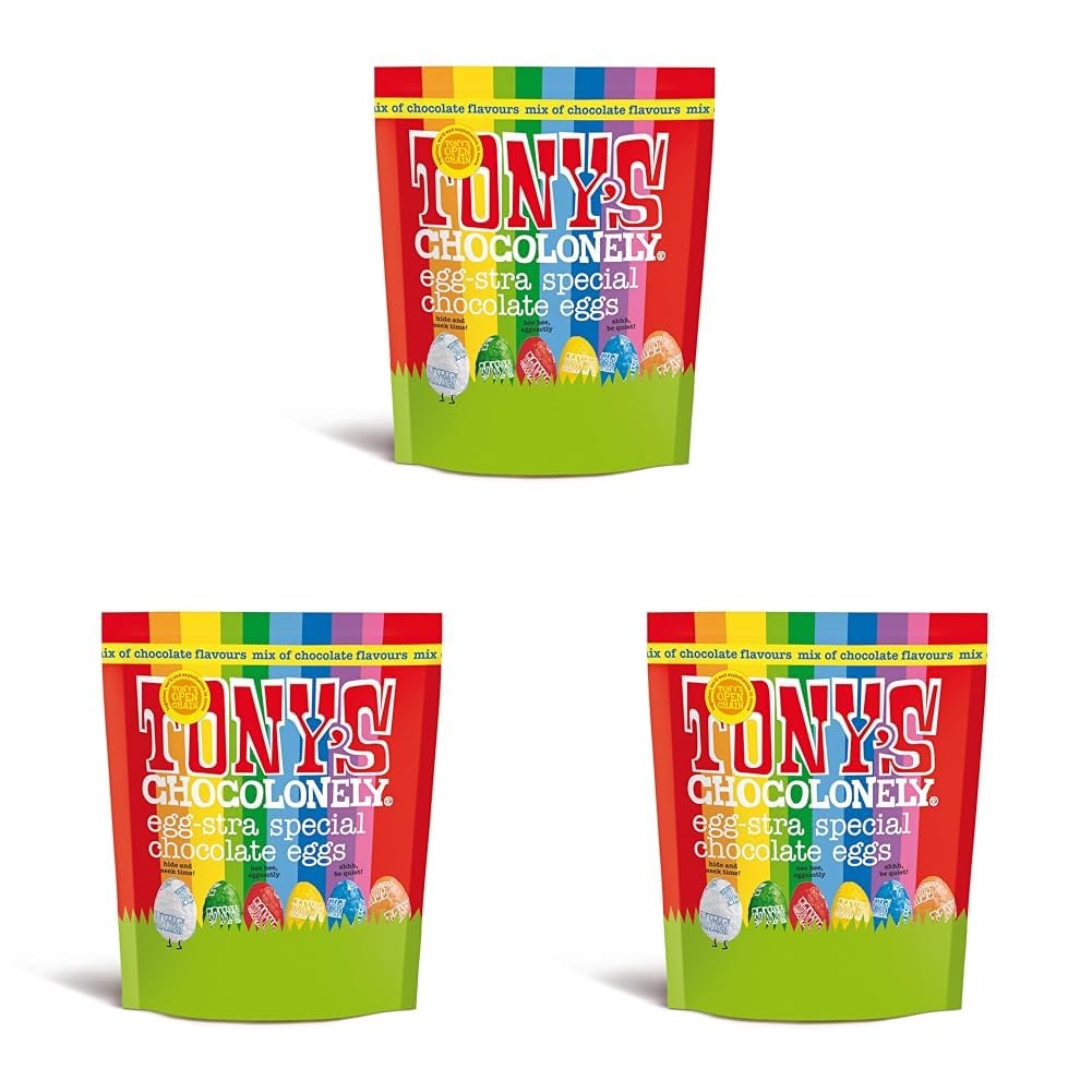 Tony's Chocolonely Easter Eggs Pouch - Mixed Chocolate Pouch - 8 Flavours - 1 x 230 Gram - Easter Gift - Fairtrade Chocolate - Mini Eggs - Family Chocolates — view 6