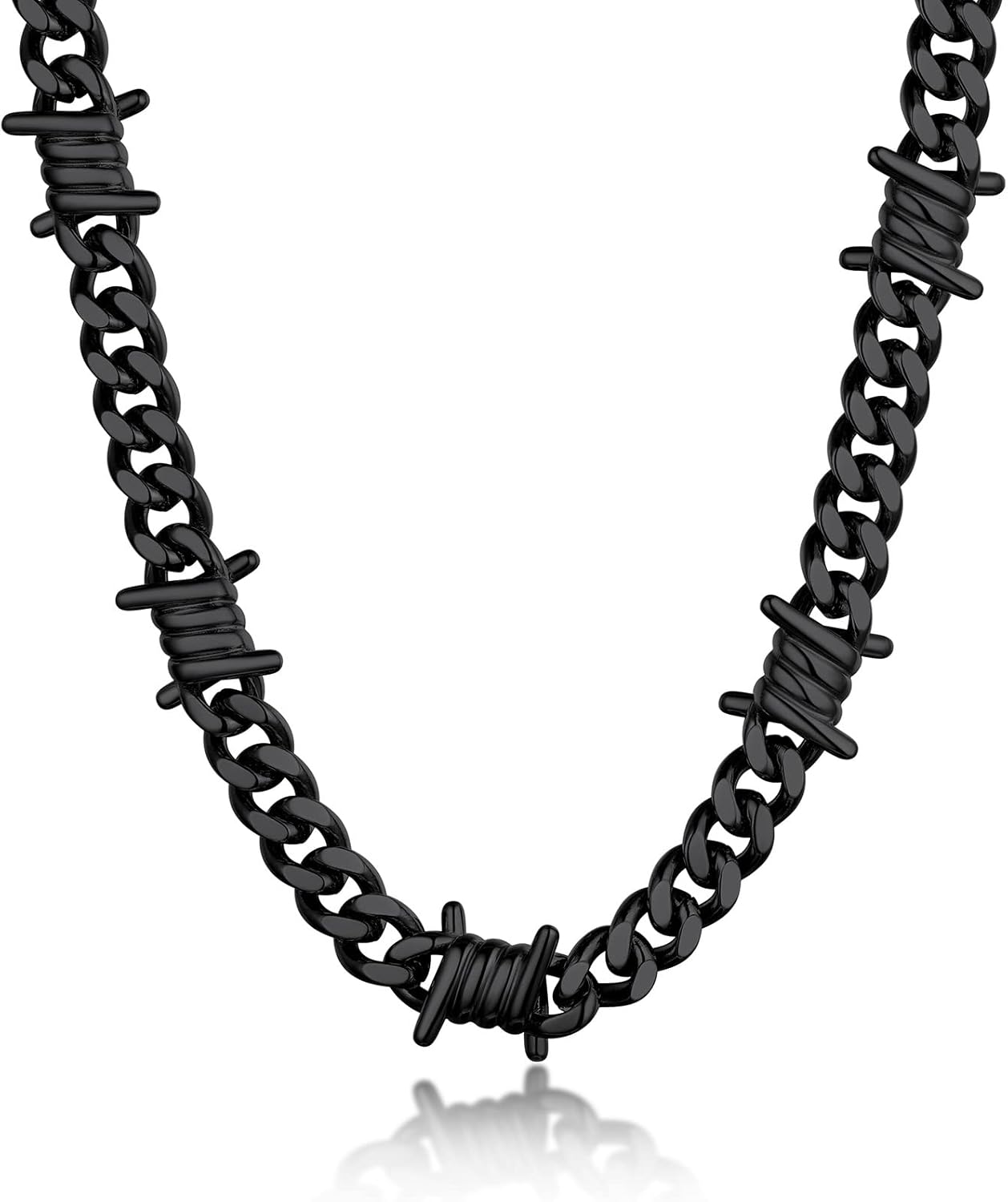Bandmax Stainless SteelBlack Barbed Wire Cuban Chain Jamaica Ubuy