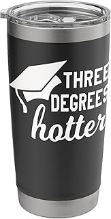 Three Degrees Hotter Funny Masters Degree College Graduation Stainless Steel Insulated Tumbler