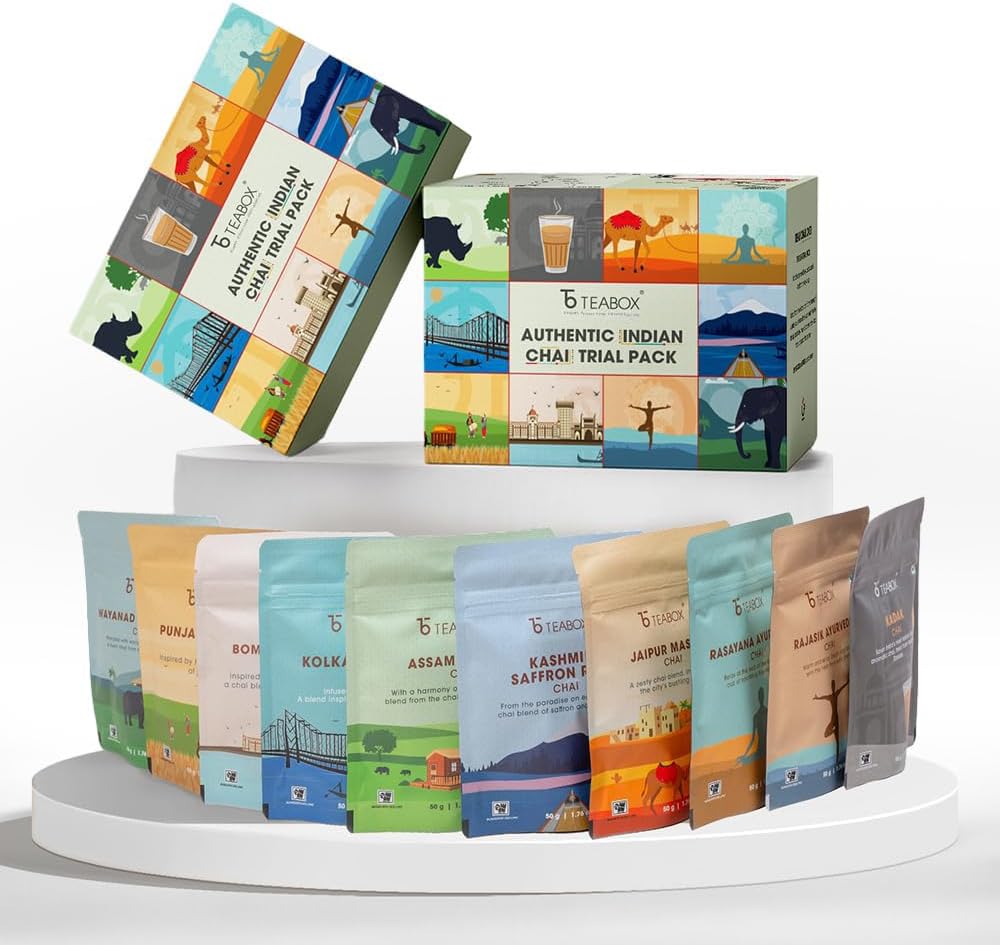 Authentic Indian Spiced Chai Trial Pack | 20 Unique Chai Blends ร 30g | 600 g | No Artificial Flavors | Small-Batch Crafted