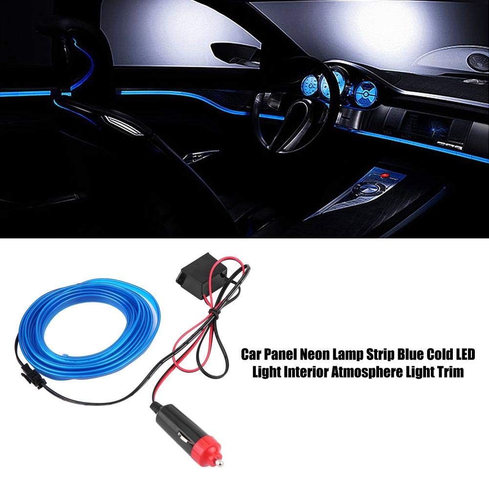 DC 12V Panel de coche Tira de lámpara de neón Luz azul fría LED Luz de ambiente interior Ajuste de luztira led interior coche 12v