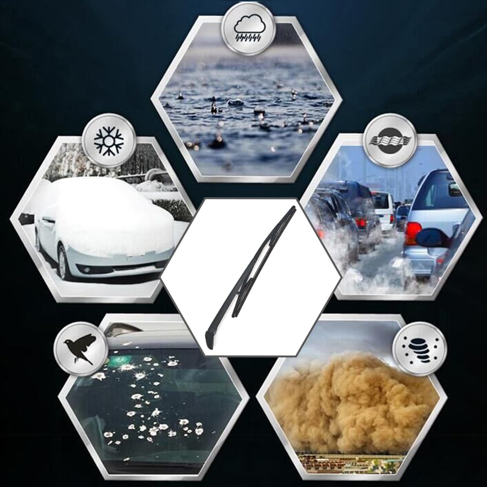 Braccio e Spazzola Tergilunotto Posteriore, Braccio Tergicristallo Posteriore e Gomma Tergicristallo Ricambio per Alfa Romeo 147 2000-2010