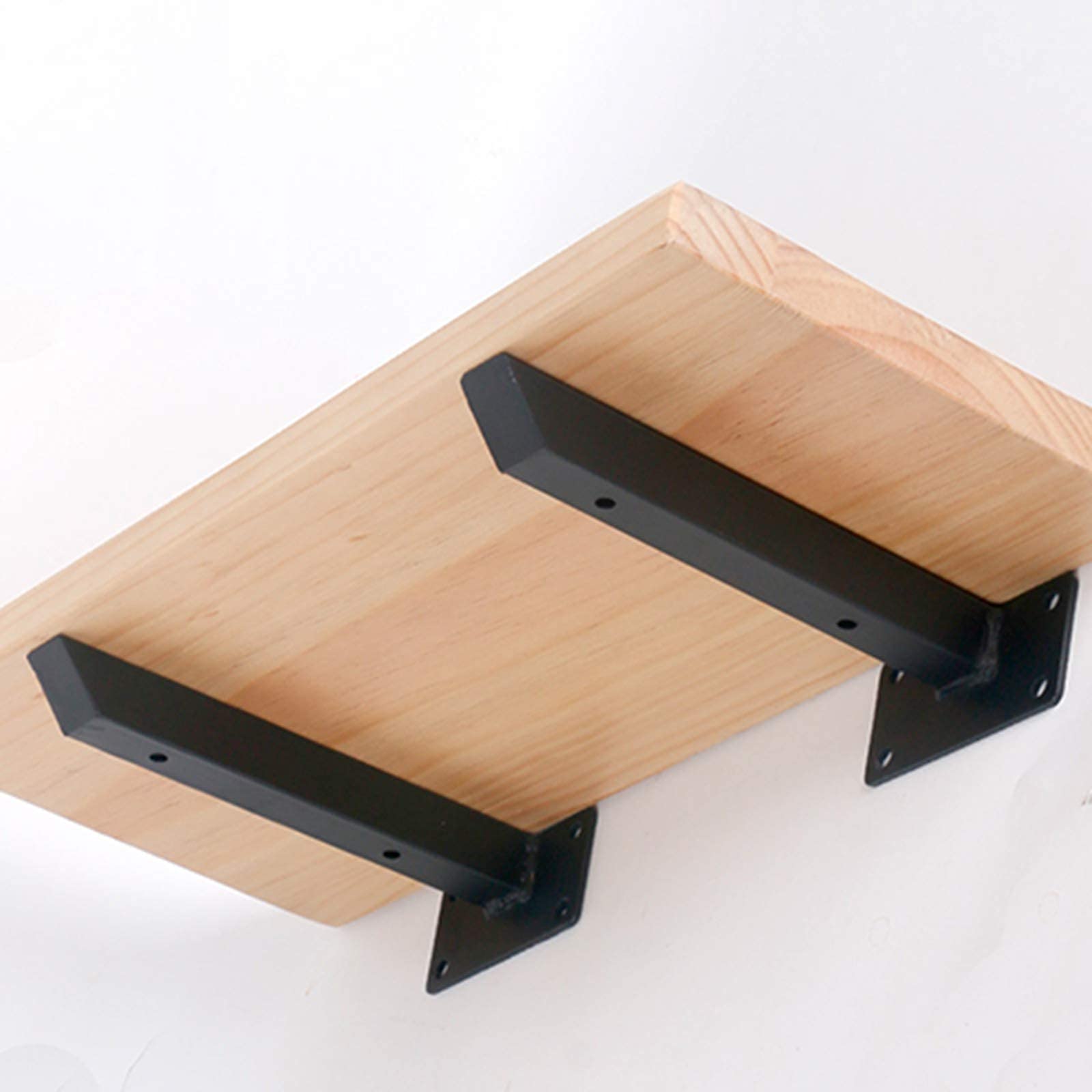 Staffe per mensole in 2 Pezzi, Supporto per scaffalature in Metallo, Supporti per scaffalature industriali Pesanti, Supporto per mensole a Parete per Fai da Te + Viti