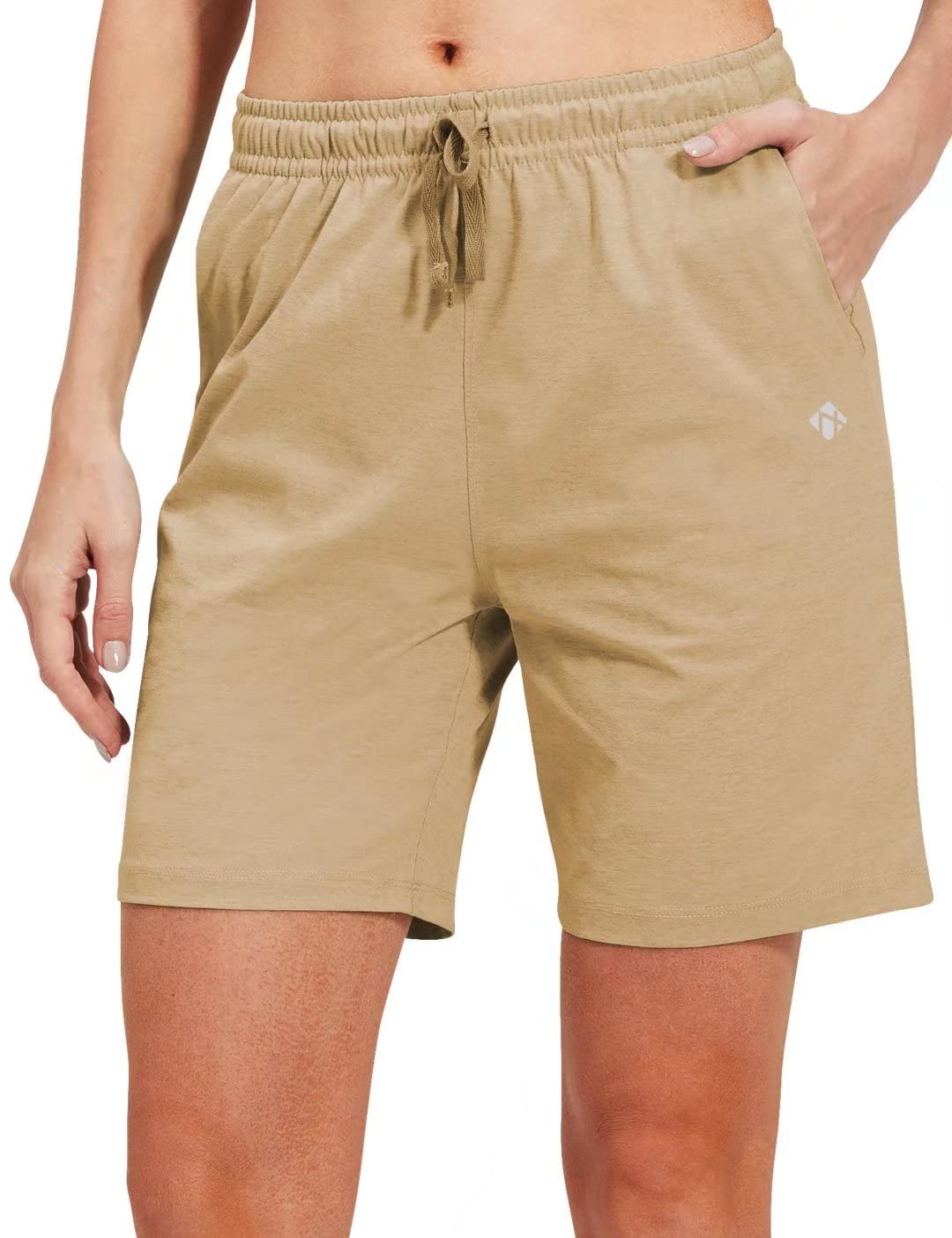 NOMINATE Womens Bermuda Workout Shorts Lightweight Sweat Yoga Shorts Casual Athletic Shorts for Summer with 3 Pockets