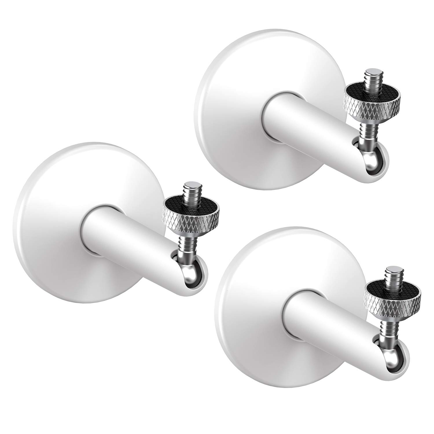 [3 Pack] KIWISMART Wall Mount Compatible with Ring Stick up Cam Wired/Battery and Ring Indoor Cam HD Securit Camera Metal Mount with 360 Degree Adjusable Mount (White)