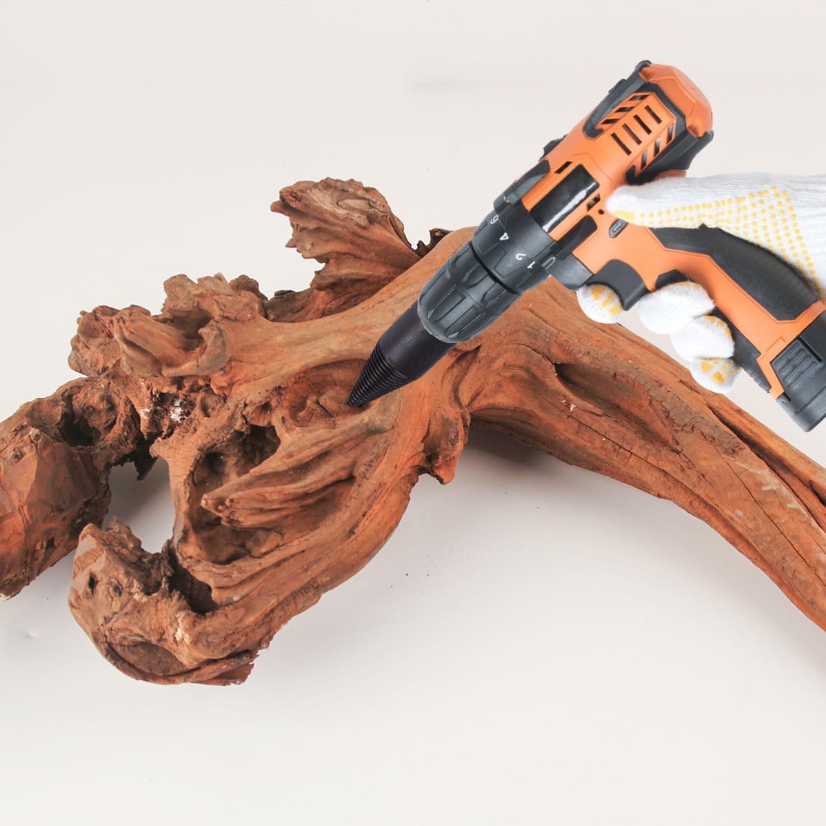 Gadpiparty Broca Cónica para Partir Madera de Acero Negro, Set de 3 Piezas Alta Dureza Adecuado para Carpintería y Rajar Leña Fácilmente