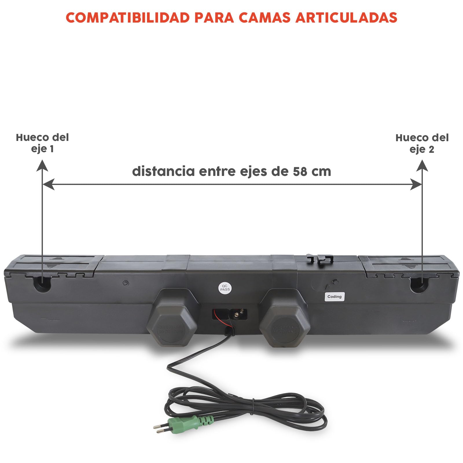 VentadeColchones - Motor de Cama Articulada Germany con Mando Inalámbrico