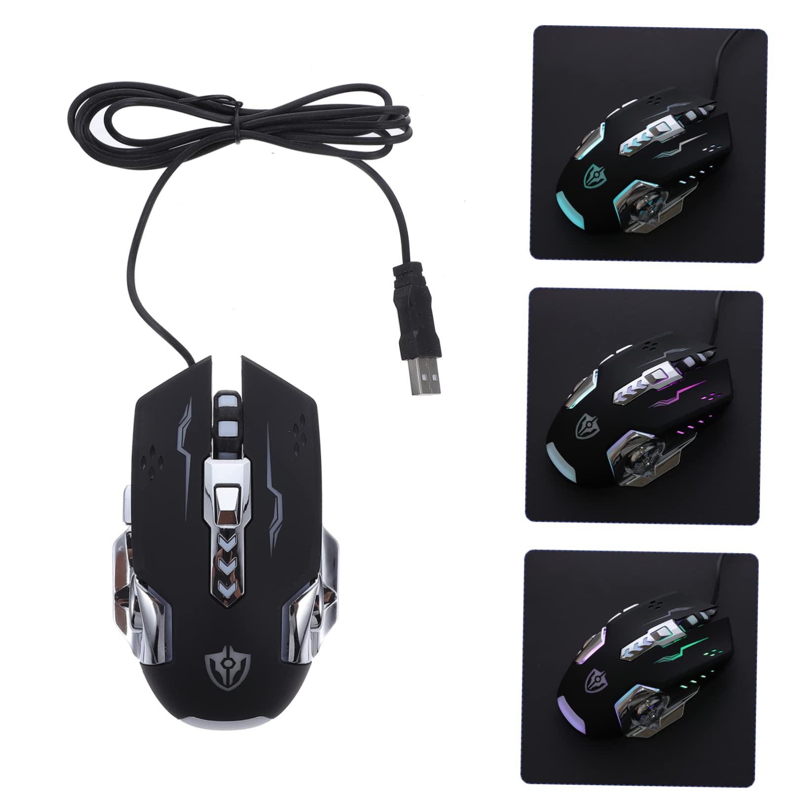 OSALADI Mouse Con Prestazioni Stabili Da 3 Pezzi Per Pc Laptop Design Con Luce Led Facile Da Installare