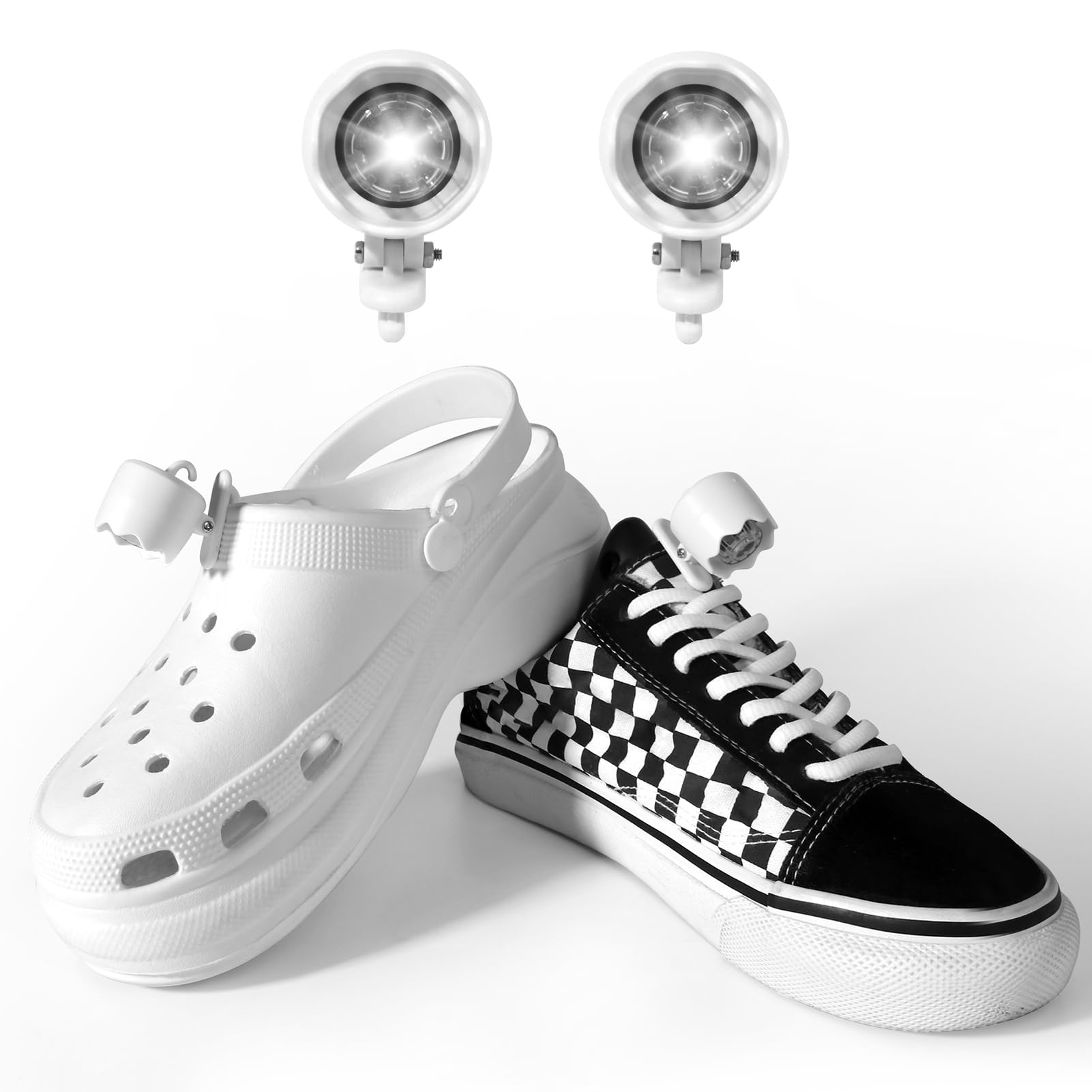 SENT CHARMSENT CHARM Croc Lights,Croc Headlights for Shoes,Croc Accessories Headlights for Croc (White)