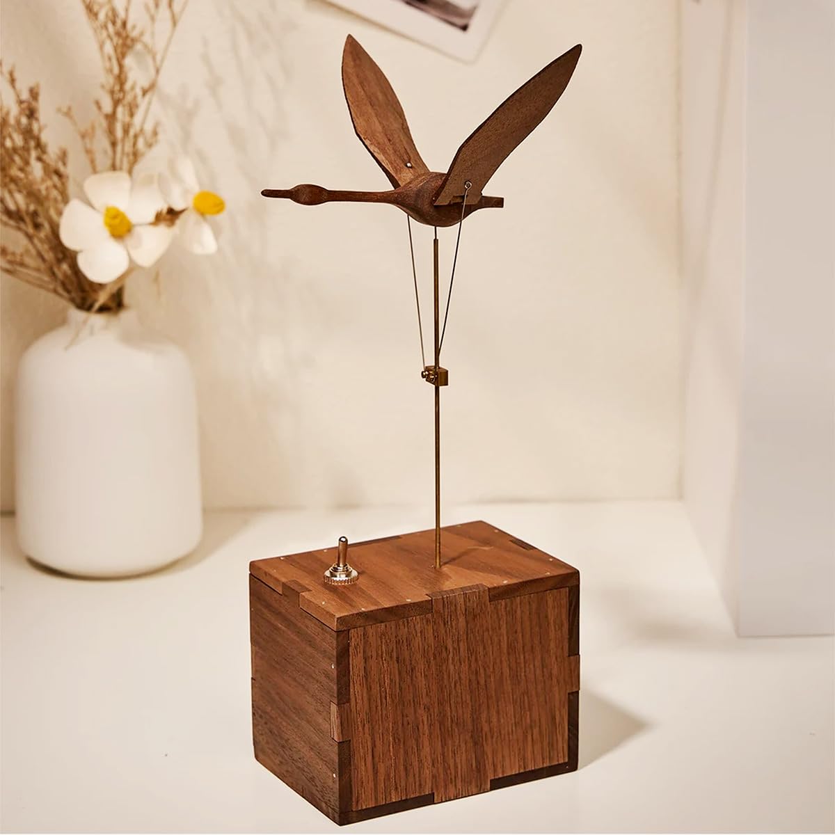 Amazon | ハンドメイド木製空飛ぶ白鳥オルゴールダイナミックモデル