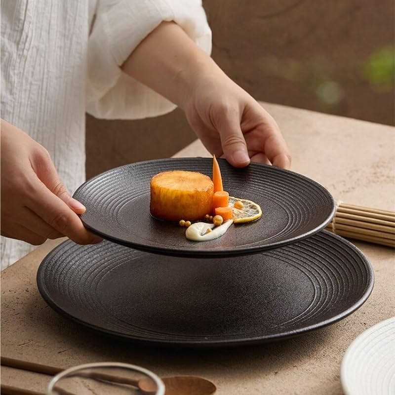 Assiettes Service de Table Assiette à Steak de Style occidental, assiette pâtes, plat service Commercial japonais, maison, Plate en céramique(A,M)