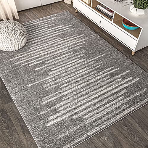 Tapete Eyely Berber Stripe Geométrico 8 x 10 Gris/Crema miniatura 5