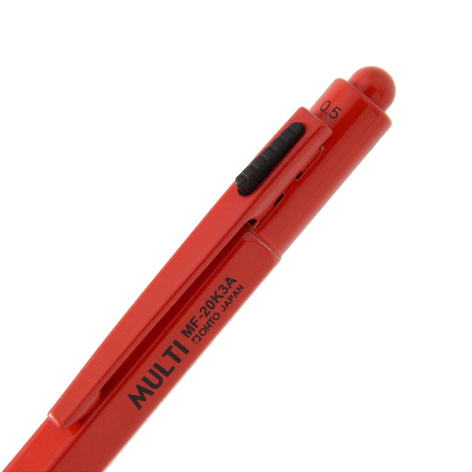 OHTO 2+1 wielofunkcyjny długopis, 0,5 mm ołówek mechaniczny, czarny i czerwony długopis 0,7 mm, czerwony (MF-20K3A = ItaAka)