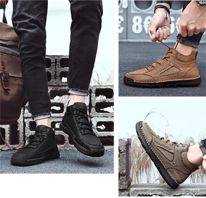 2025 Sawbahind Leather Boots Mens, Men'S Comfortable Handmade Leather Boots – Waterproof, Arch Support2