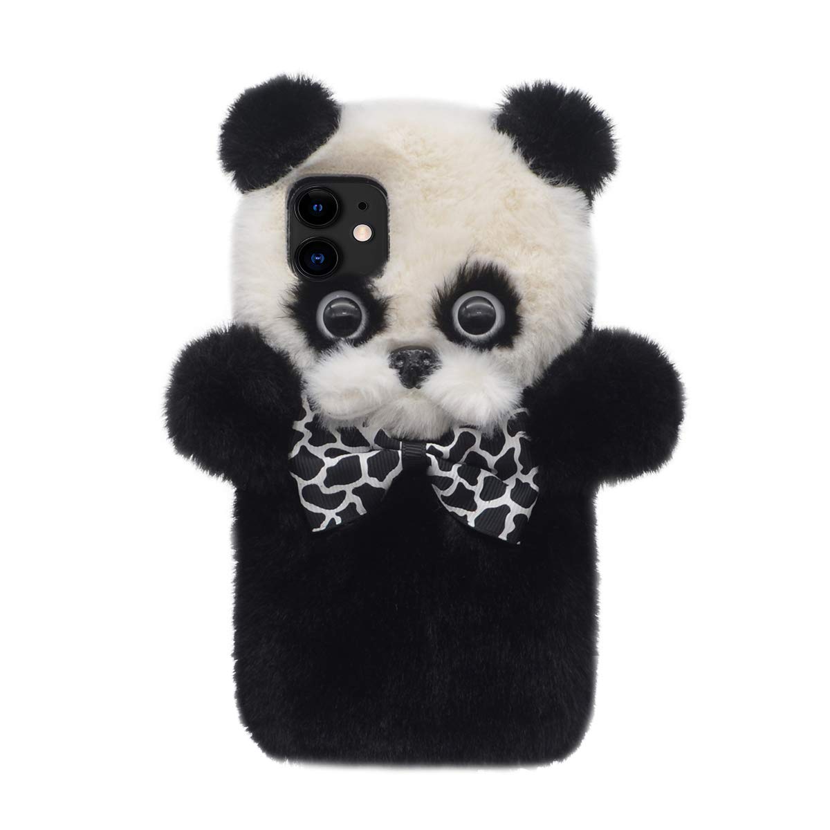 Amazon.com: Omio for iPhone 12 Panda Case Soft Fur 3D Handmade