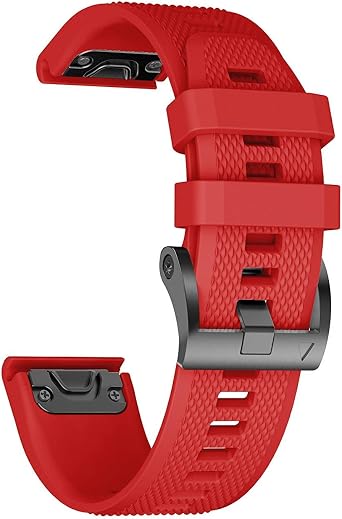 ANCOOL for Fenix 5/Fenix 6/Fenix 7/Fenix 9/8 47mm Band 22mm Silicone Watch Band for Fenix 9 Pro/8 Pro 47mm/7 Pro/6 Pro/5 plus/Forerunner 935/945/955/965/Approach S62/S60/Epix Gen 2 47mmRed