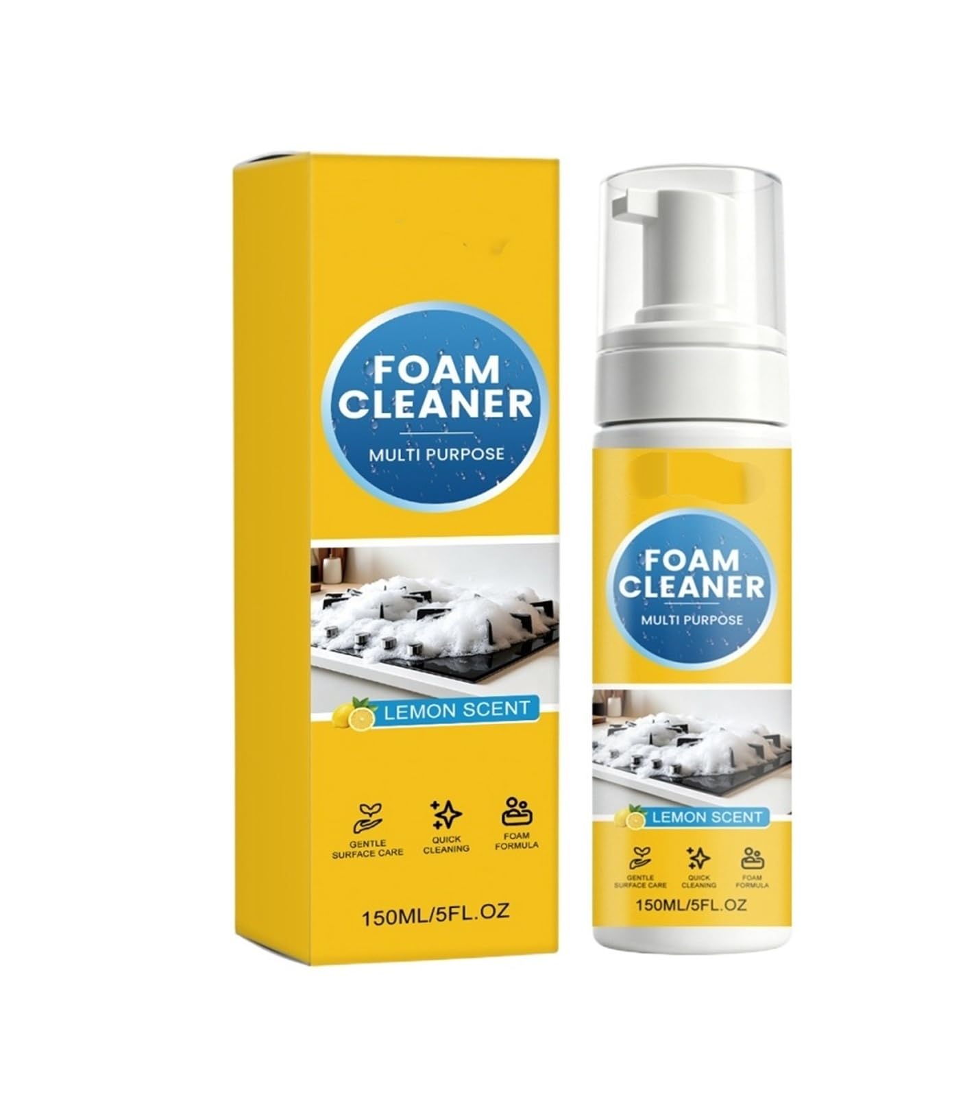 Limpiador De Espuma Multiusos De 150 Ml, Elimina Rápidamente Las Manchas En La Cocina Y El Baño(4pcs)
