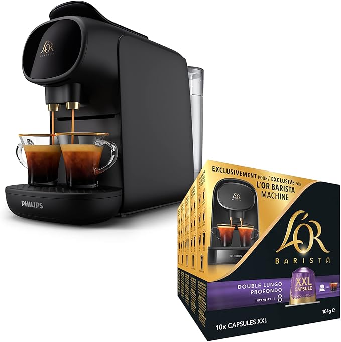 L'OR BARISTA Sublime Coffee Machine Black by Philips with L'OR Double