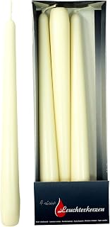 Tapered Candles Ecru Approx. 22 x 240 mm Pack of 4