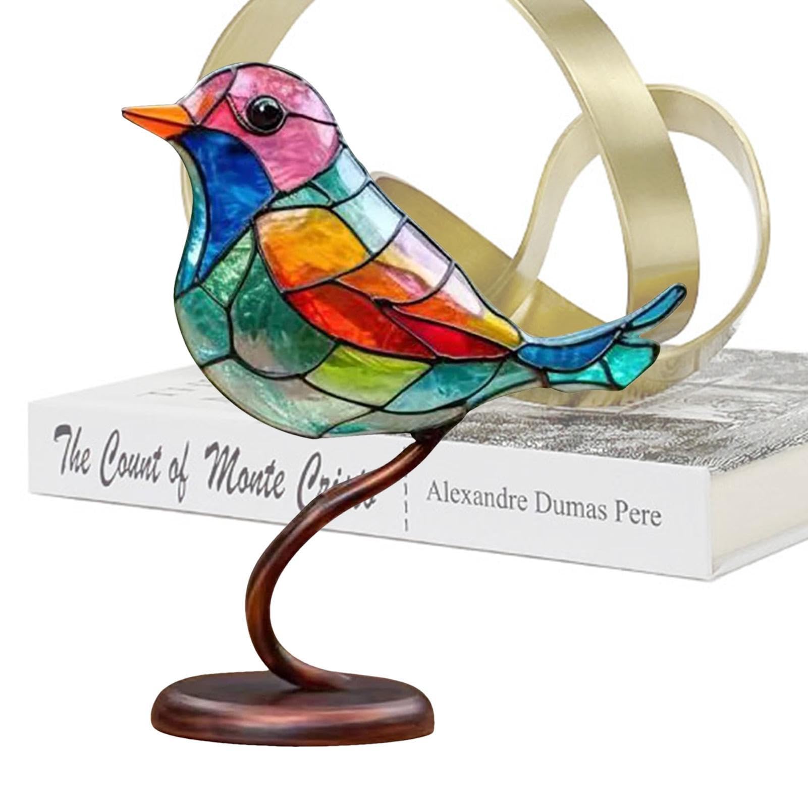 Fafeicy Levendige Craft Acryl Vogels op Tak Desktop