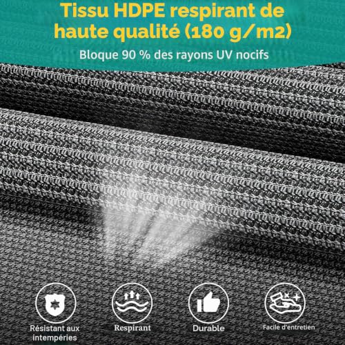 Store vertical anti UV résistant aux intempéries pour balcon sans percer