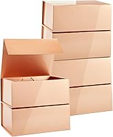 Vista 1 de Stockroom Plus Cajas de regalo para dama de honor, juego de 6, 9.5 x 7 x 4 pulgadas, oro rosa, cierre magnético oculto y tapas para regalos de dama