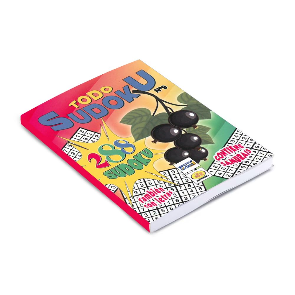 Papelivi - Lote con 4 Pasatiempos Todo Sudoku también con letras. Contiene Samurais. 164 páginas con más de 280 Sudokus para resolver. Ideales para casa, viaje, residencias, campamentos, hoteles (4)