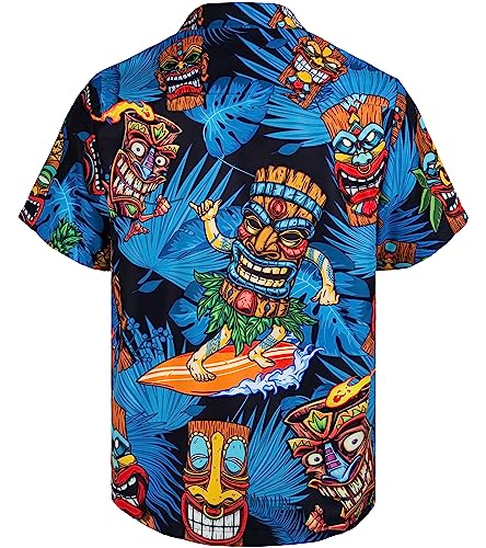 MIKENKO Funny Mens Hawaiian Shirts Short Sleeve Button Up Beach Summer Button Down Hawaiian Shirt for Men Women2