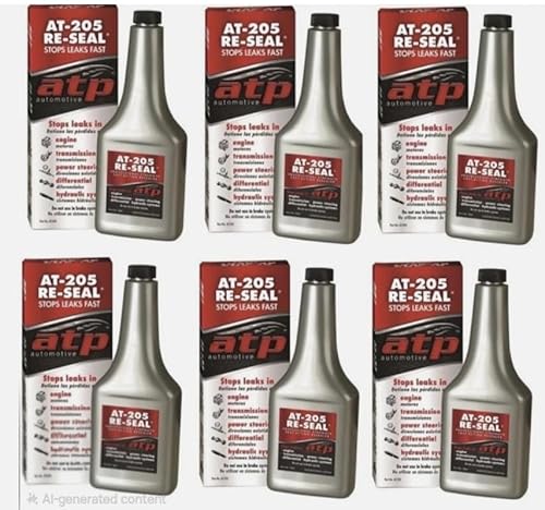 ATP AT-205 Re-Seal Stops Leaks Fast, Professional Strength Sealant for Engine Transmission Power Steering, 8 Ounce, 6 Pack