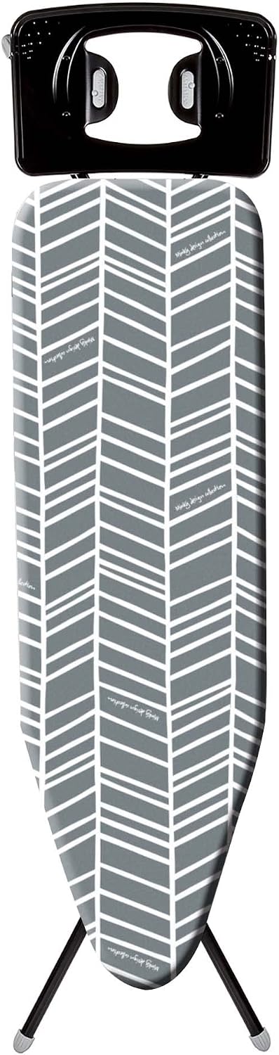 Minky Premium Plus Onyx Ironing Board, 122 x 38 cm, steam gen Rest, Made in The UK