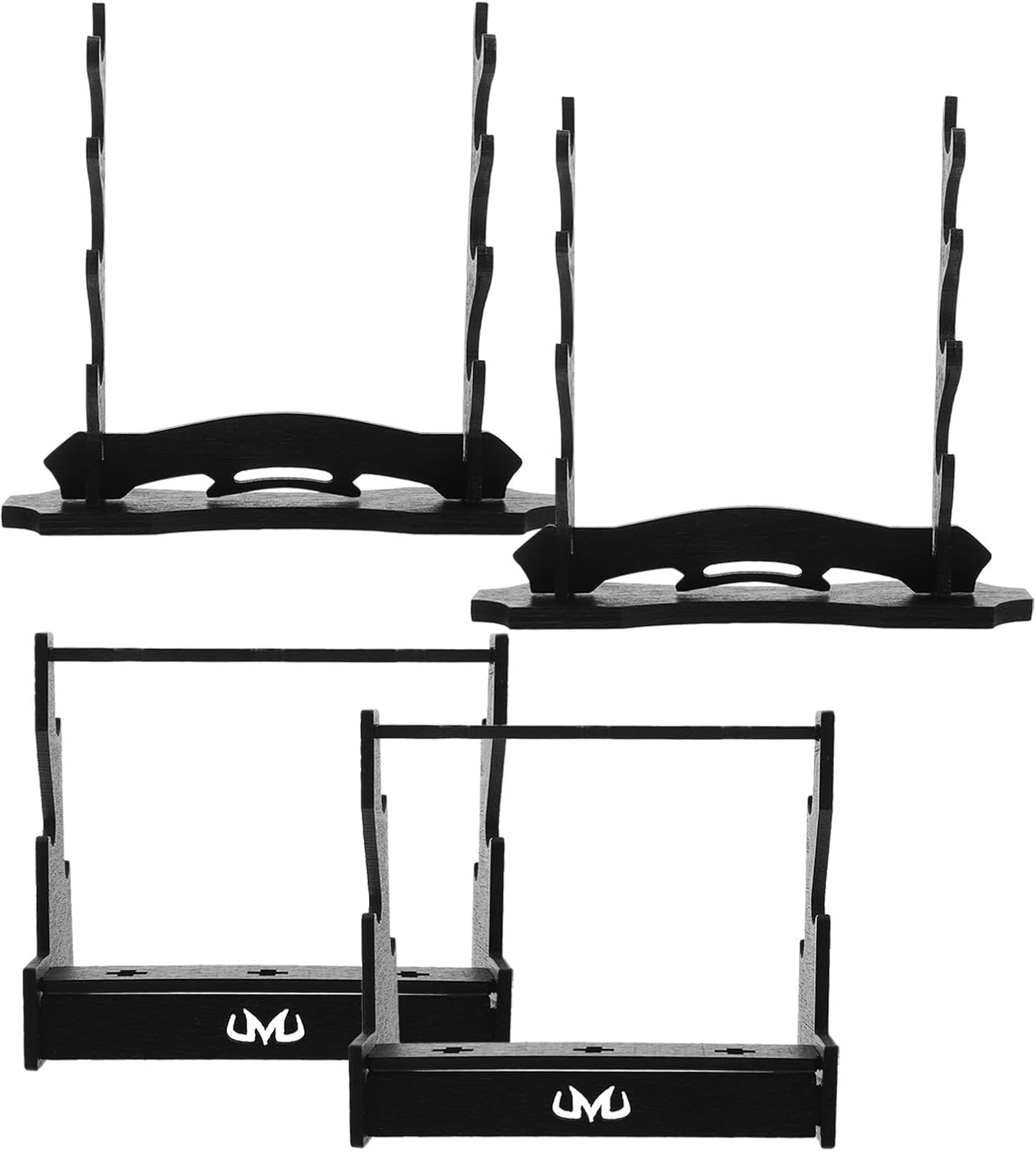 4pcs Mini Display Stand, 4 Tier Vertical Wooden Holder for Collection
