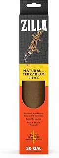 Zilla Reptile Terrarium Bedding Substrate Floor Liner, Brown, 30G, 11.75" x 35.5"