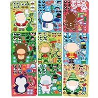 JOYIN 36 Pcs Christmas Make-a-face Sticker Sheets Make Your Own Xmas Characters Sticker with Santa Santa, Gnome, Reindeer, Snowman, for Kids Party Favor, Art Craft Supplies, Classroom Activities Game