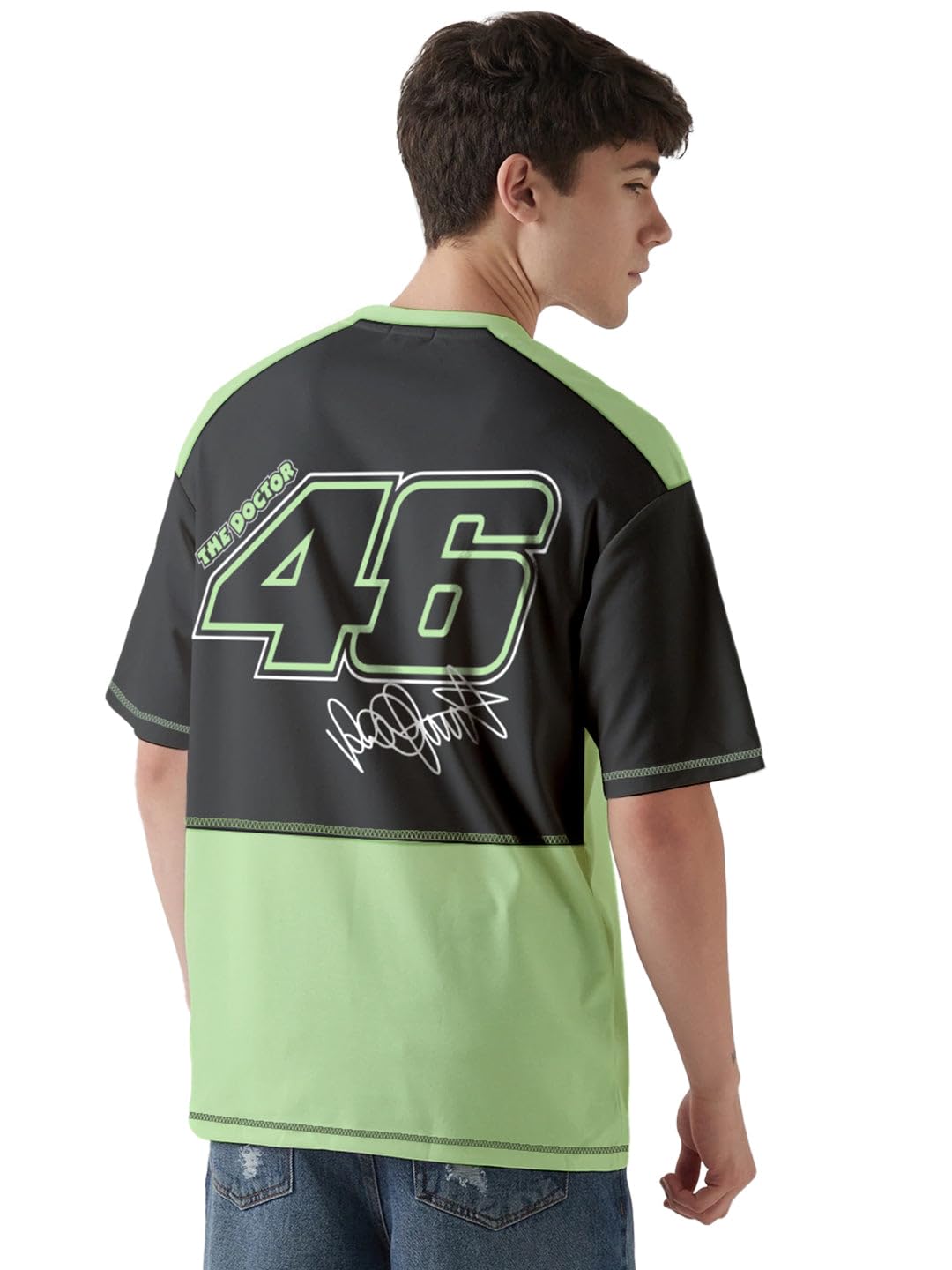 The Doctor VR46 Oversized T-Shirt - Black & Pista Green-image-26