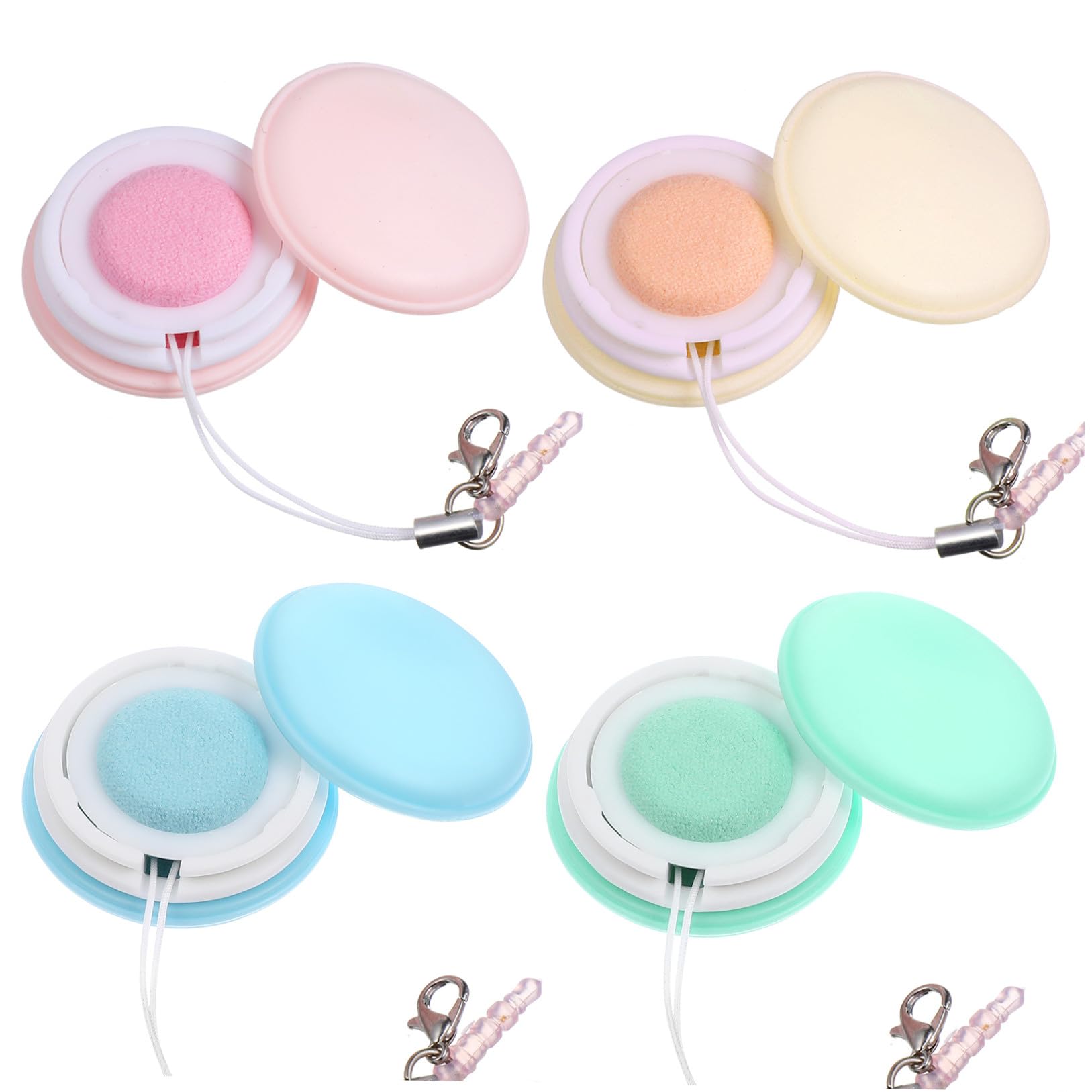 Ciieeo 4pezzi Pulitore Schermo Cellulare Detergente per Schermi Smartphone con Cordino Spazzola Pulizia Microfibra per Rimuovere Impronte Digitali e Unto Adatto Tablet e Colore Casuale