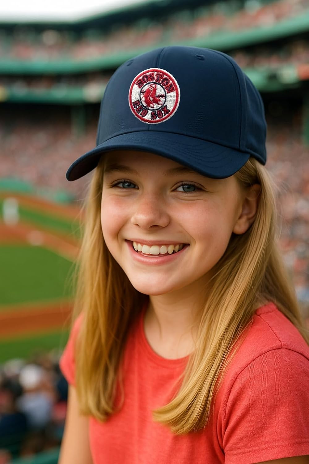 Officially Licensed Boston Youth Boys Girls Baseball Classic Edition Navy MVP Hat Kids Adjustable Primary Home Team Logo Red/Blue Sox Sports Ball Cap