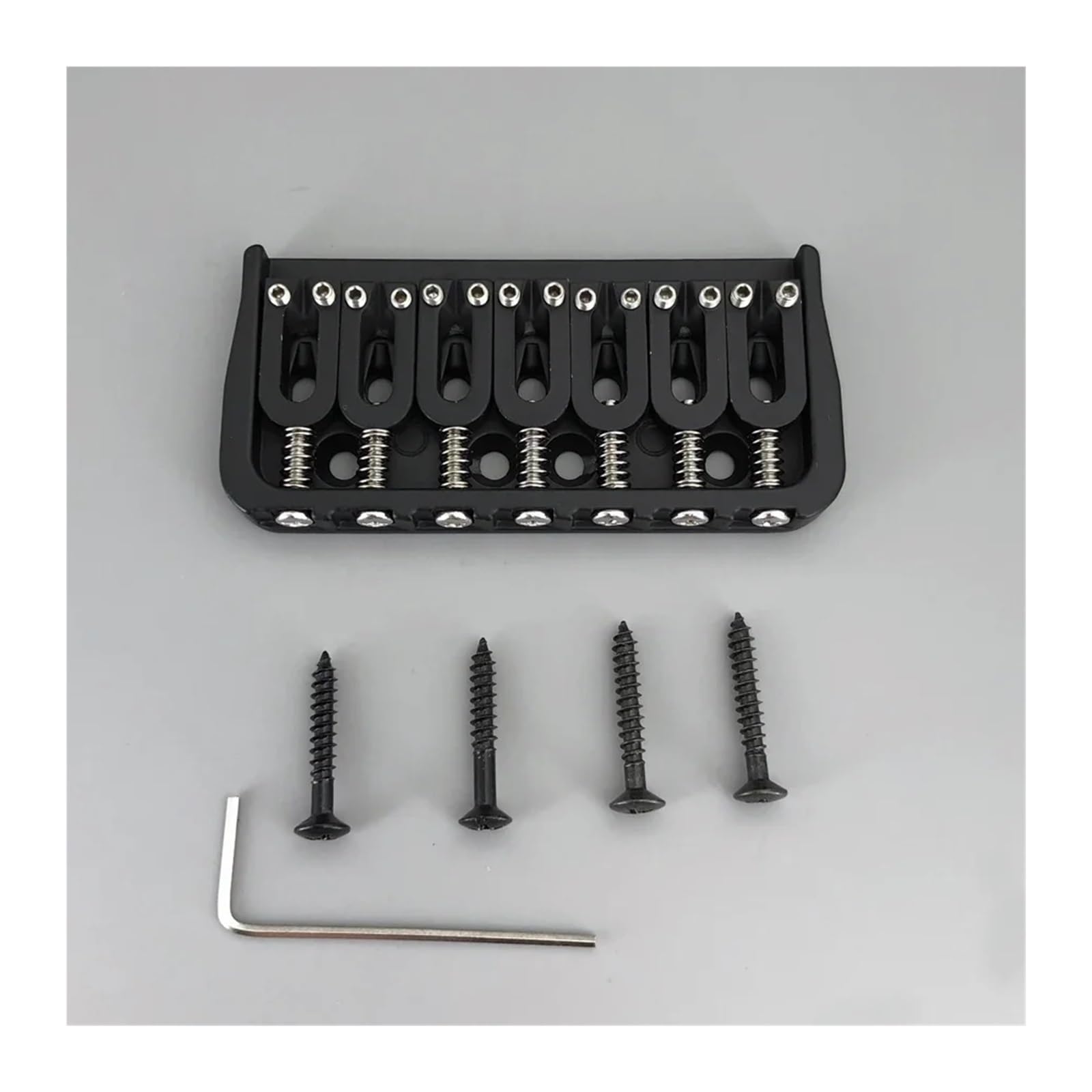 Puente De Guitarra Fijo De 7 Cuerdas, Accesorios For Guitarra, Negro(Chrome)