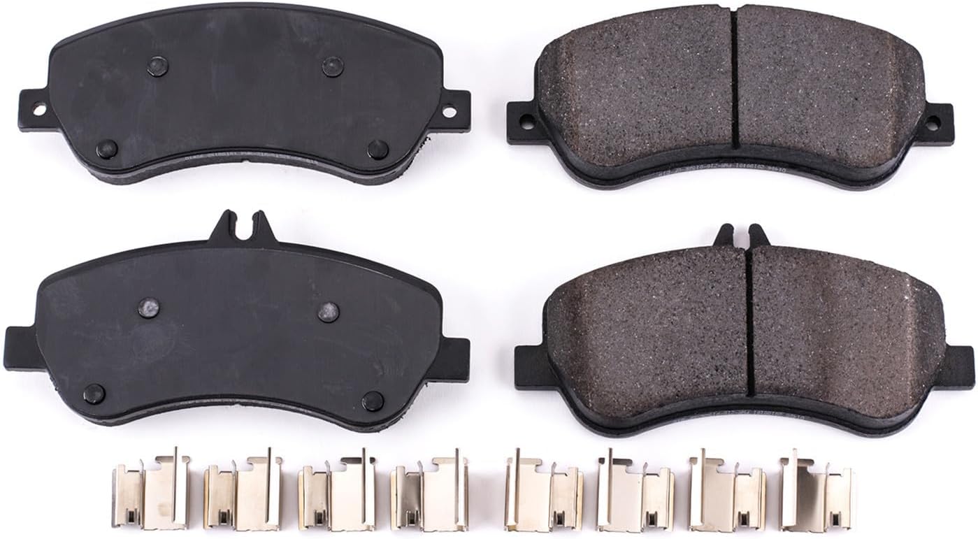 PowerStop Front Brake Pads For Mercedes-Benz GLK250 2013-15 | Mercedes-Benz GLK350 2010-15 - Z17 Ceramic Brake Pads With Installation Hardware, 17-1406