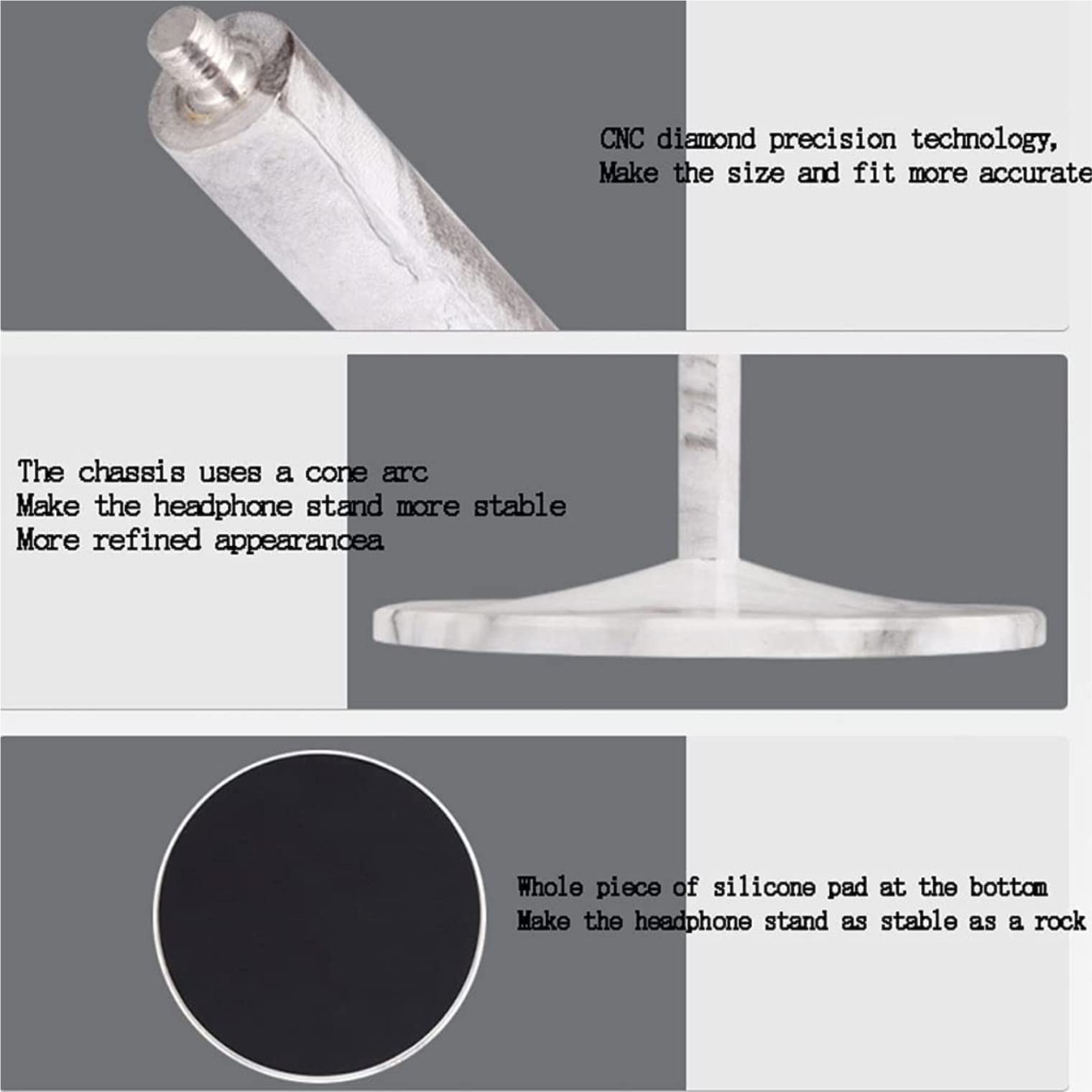 Soporte para Auriculares Patrón De Mármol Soporte para Auriculares Soporte para Auriculares Simple Adecuado para Todos Los Auriculares Soporte Cascos