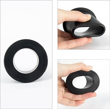 2pcs Patio Umbrella Table Hole Ring Plug, Silicone pool Umbrella Cone Wedge Plug Sleeve Stabilizer, Umbrella Table Ring Hole Suitable for 2-2.5in Patio Table hole, 1.5in Pool Umbrella Adapter(black)