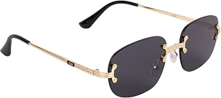 Voyage UV Protected Square Men & Women Sunglasses - (17350MG3610Z | Black Lens | Gold Frame) Price In India