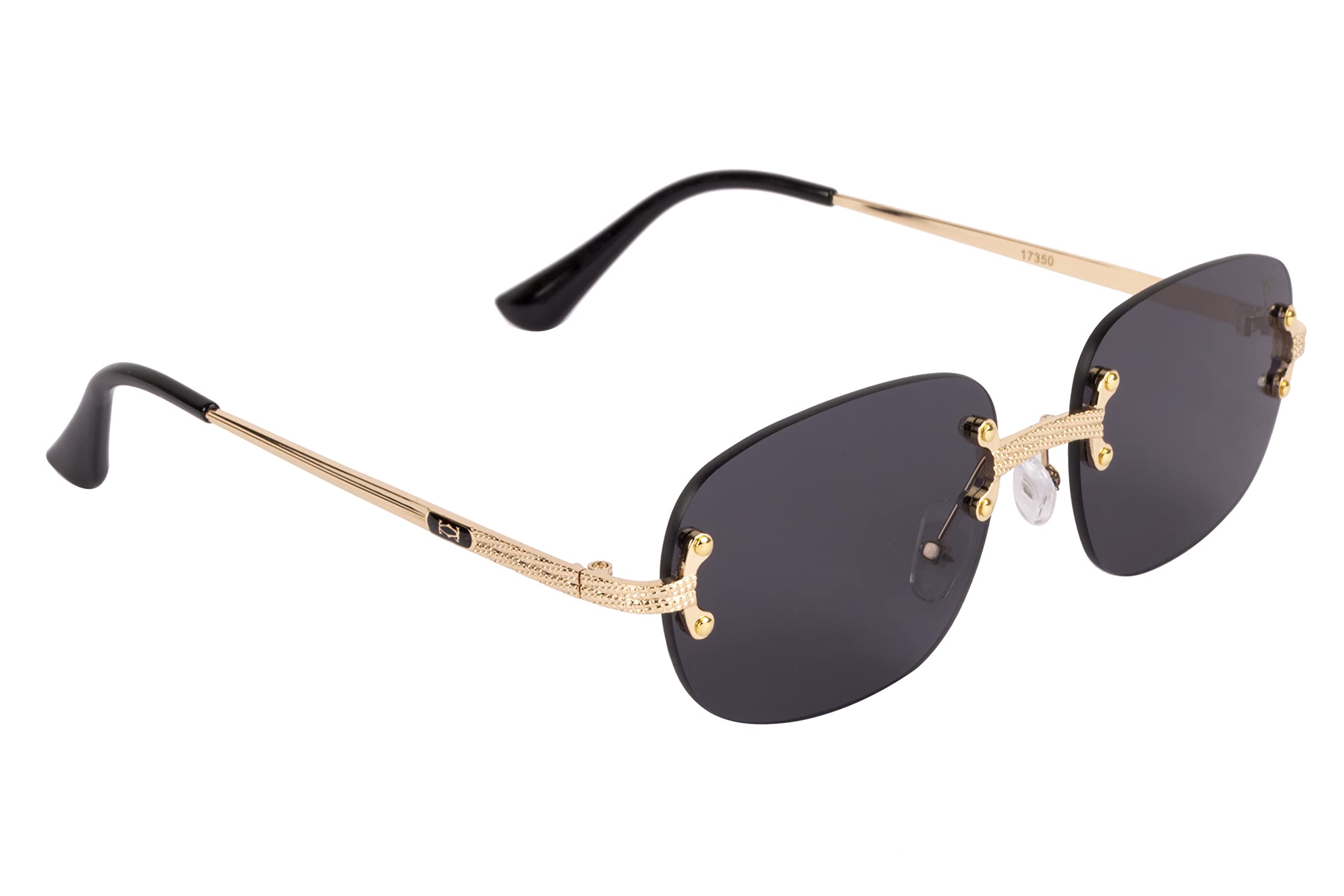 voyage UV Protected Square Men & Women Sunglasses - (17350MG3610Z | Black Lens | Gold Frame)-picture-12