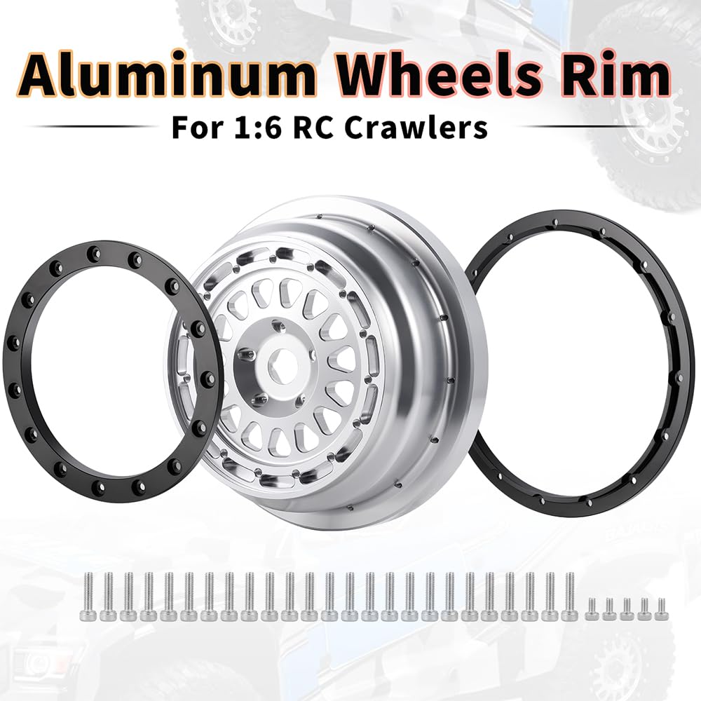 4 sztuki CNC RC Beadlock felgi Wheel Rims do Losi 1/6 Super Baja Rey 2.0 RC Truck Upgrade akcesoria