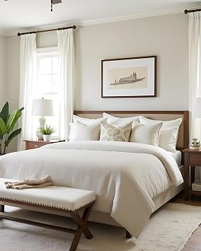 Lavish Comforts Linen Duvet Cover Queen/FullExtra Soft Natural Linen Duvet Cover Set with Bamboo Viscose3 Pc Linen Duvet Cover Set 1 Duvet Cover 86 x 86 w/ 2 Pillowcases Gift-Ready Box