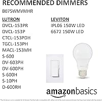 Vista 6 de Yaxa Basics - Bombillas LED A19, equivalente a 60 vatios, 9W de eficiencia energética, base estándar E26, color blanco suave 2700K, regulable