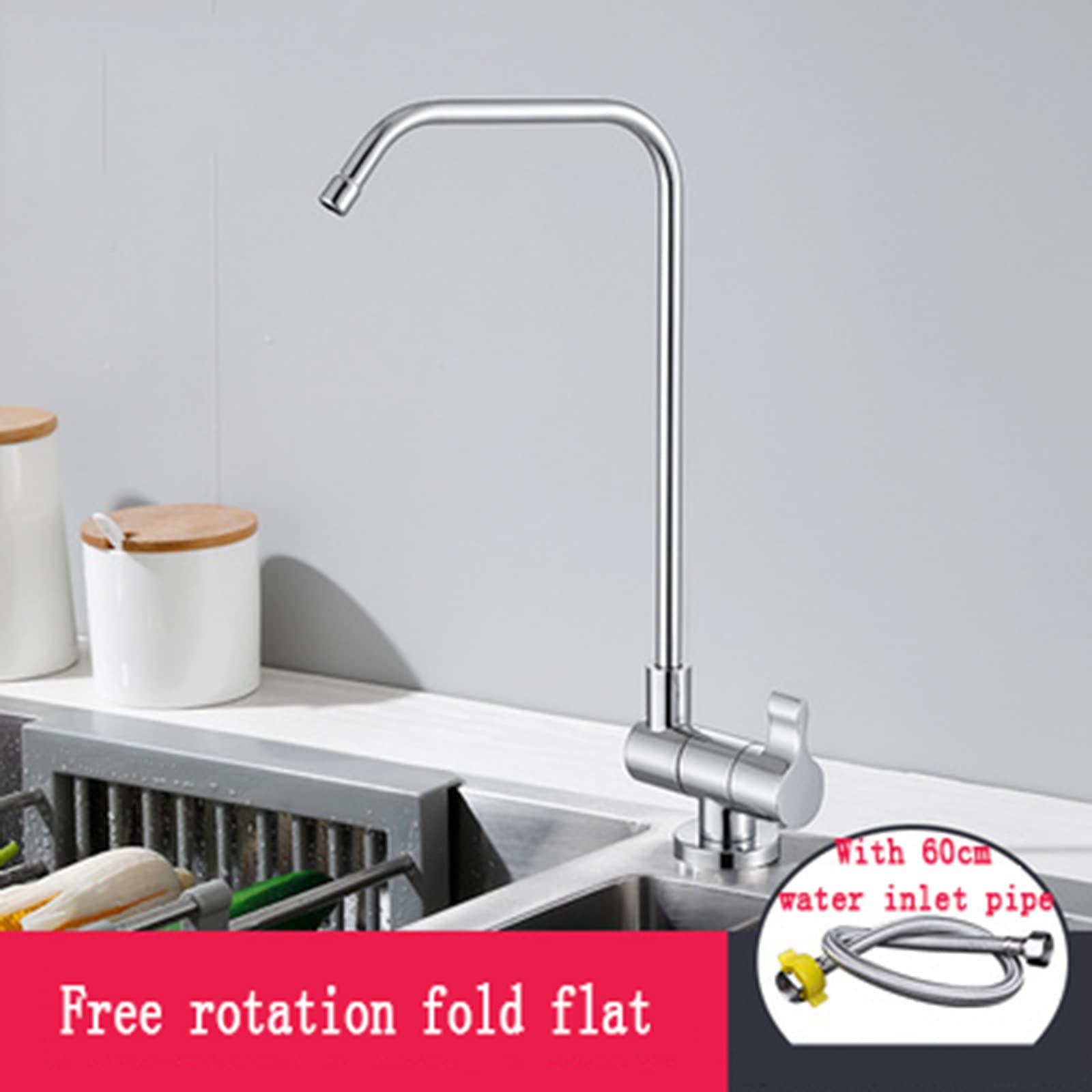 Grifos de cocina para sistema de filtro de agua Grifo de agua filtrada con rotación de 360 ° Grifo de filtro de agua-Chrome