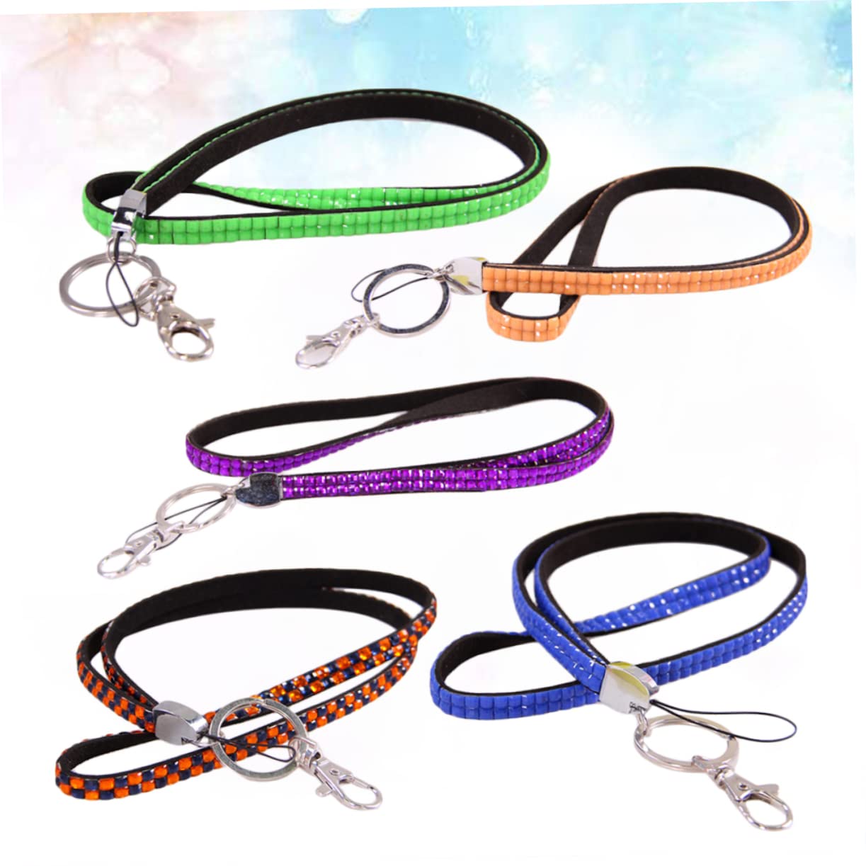 OSALADI 10pezzi Pz Lanyard Per Telefono Con Perline Lucide Tracolla Per Smartphone Cinghie Di Sicurezza Per Cellulare Da Indossare Croce Compatibile Con La Maggior Dei Telefoni Colore
