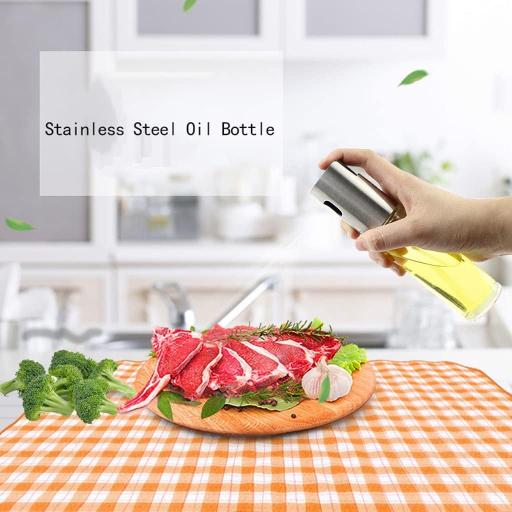 Kitchen Stainless Steel Oil Sprayer Bottle Pump Pot Leak-proof Grill Bbq Dispenser Cookware Tools